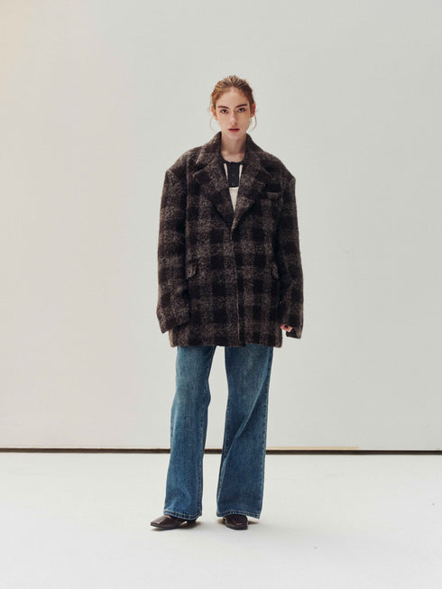 Ascent Wool Plaid Coat